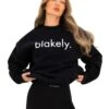 Logo Oversized Jumper - Black 13 Logo Oversized Jumper - Black -Blakely Clothing Store 216IWBLACKLEADD
