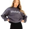 Logo Oversized Jumper - Charcoal 12 Logo Oversized Jumper - Charcoal -Blakely Clothing Store 216IWCHARCOALLEADD