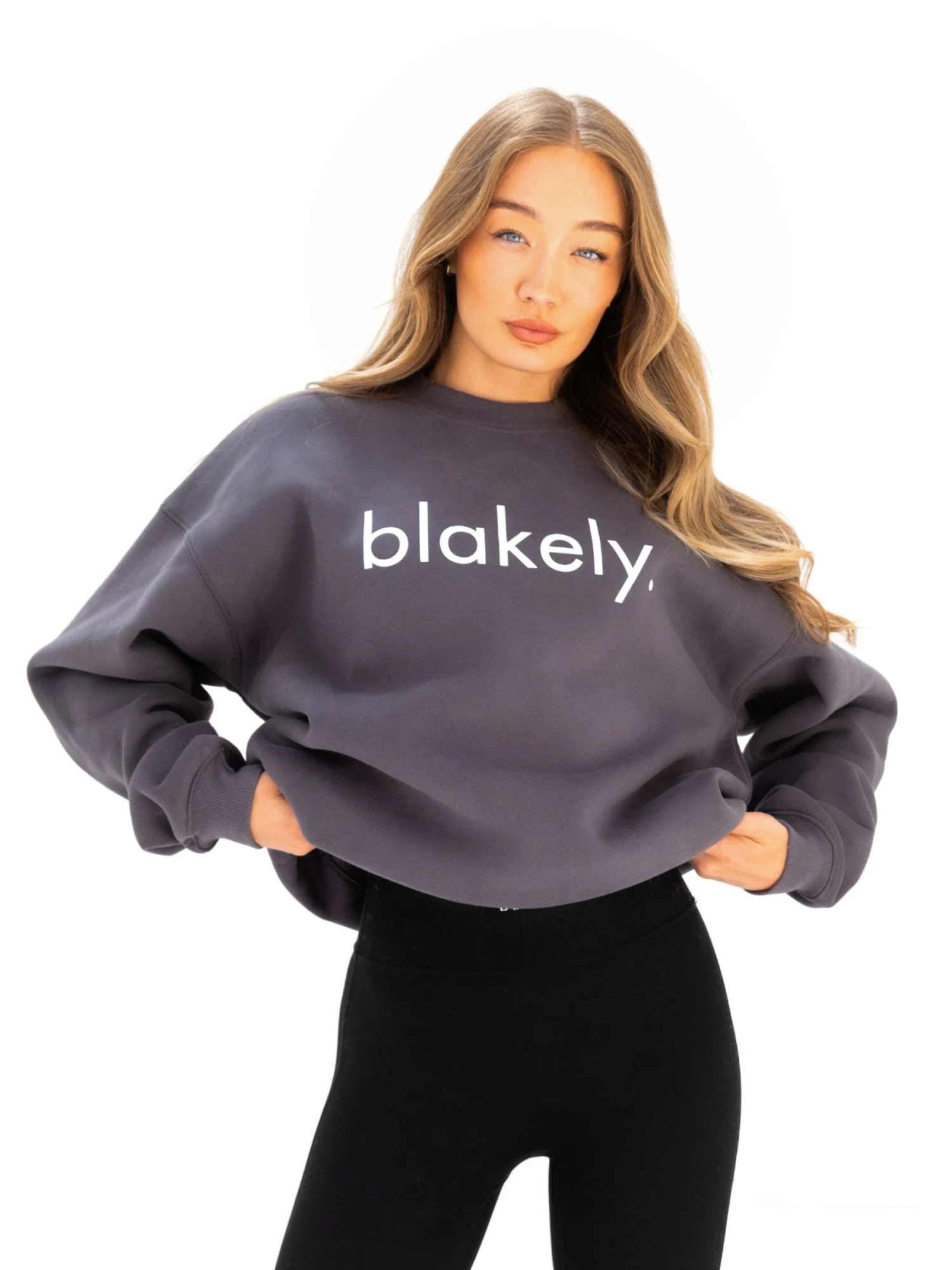 Logo Oversized Jumper - Charcoal 1 Logo Oversized Jumper - Charcoal