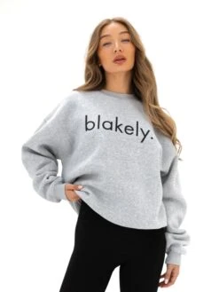Logo Oversized Jumper - Marl Grey
