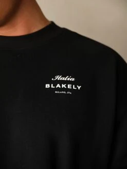 Italia Relaxed Jumper - Black 10 Italia Relaxed Jumper - Black -Blakely Clothing Store 216MBBlack 02D