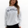 Varsity Oversized Jumper - Marl White 17 Varsity Oversized Jumper - Marl White -Blakely Clothing Store 216VARWMARLWHITE 1