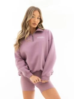 Active Studios 1/4 Zip Jumper - Dusty Pink -Blakely Clothing Store 218ADUSTYPINK03D