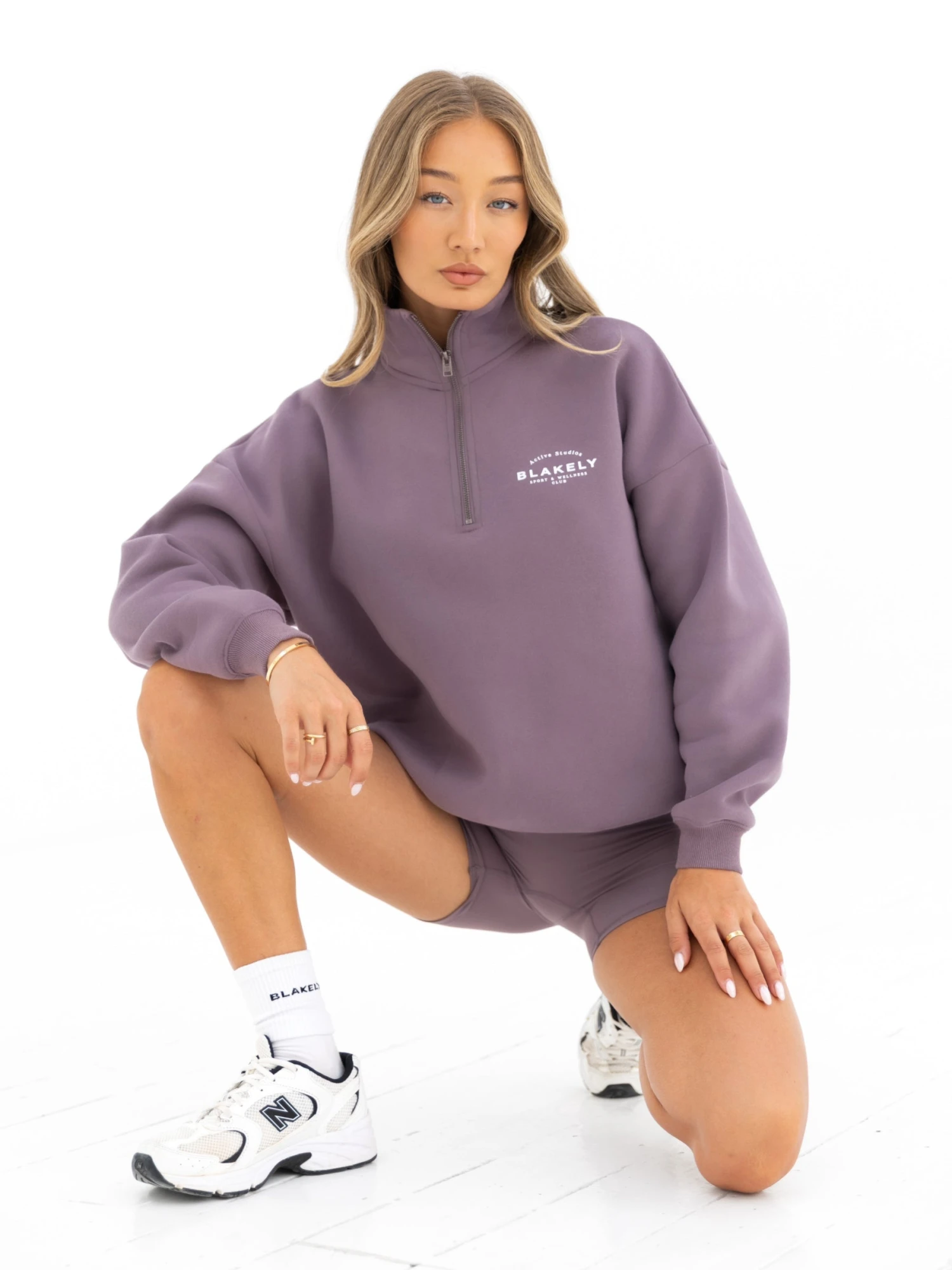 Active Studios 1/4 Zip Jumper - Grape 2 Active Studios 1/4 Zip Jumper - Grape - Image 2