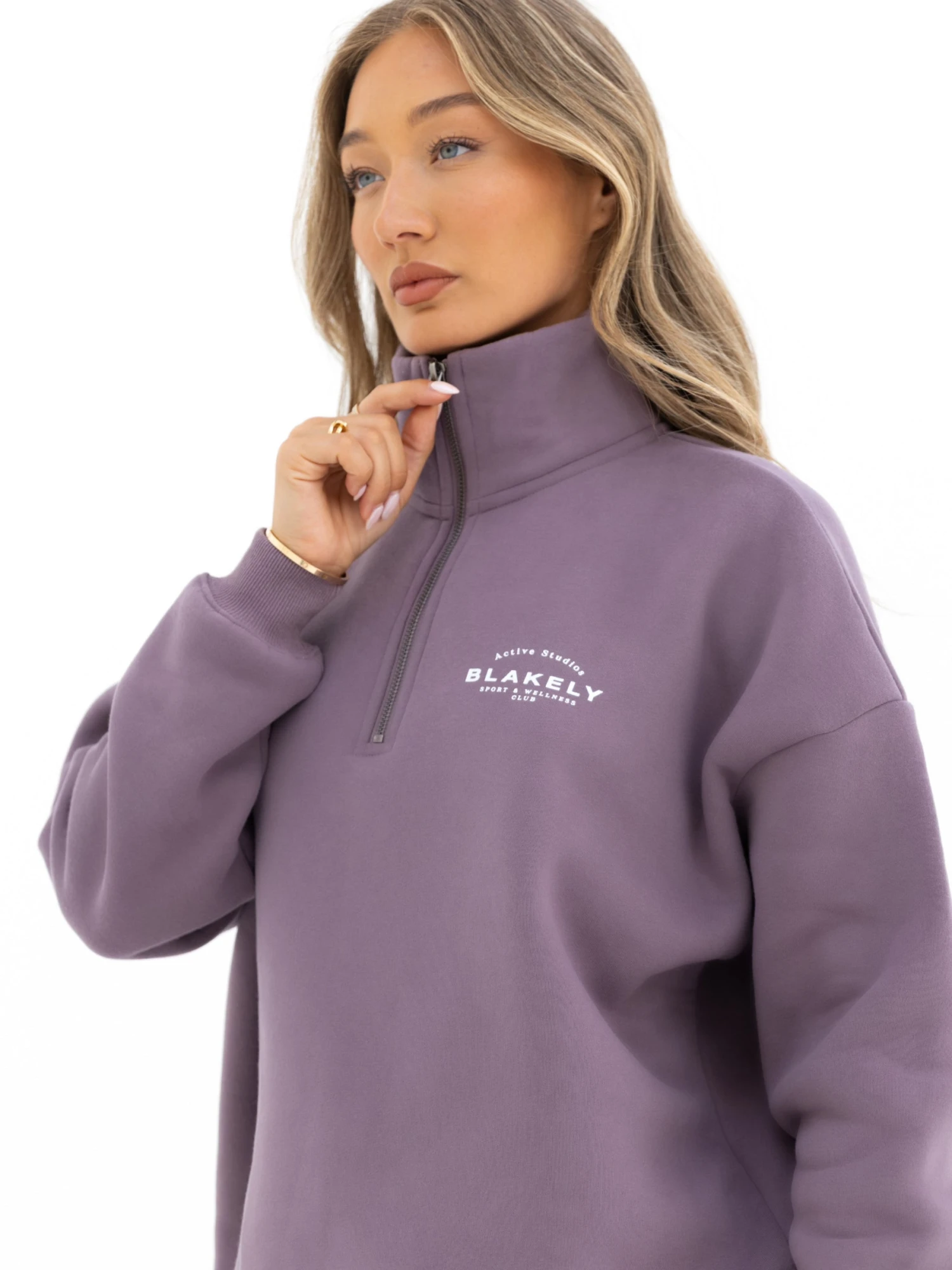 Active Studios 1/4 Zip Jumper - Grape 3 Active Studios 1/4 Zip Jumper - Grape - Image 3