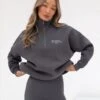 Ultimate 1/4 Zip Jumper - Charcoal 16 Ultimate 1/4 Zip Jumper - Charcoal -Blakely Clothing Store 218GCharcoal 01LEADD