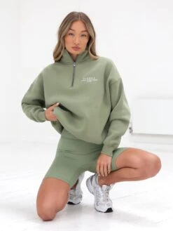 Ultimate 1/4 Zip Jumper - Pistachio 13 Ultimate 1/4 Zip Jumper - Pistachio -Blakely Clothing Store 218GPistachio 01D