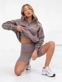 Ultimate 1/4 Zip Jumper - Pink Taupe 9 Ultimate 1/4 Zip Jumper - Pink Taupe -Blakely Clothing Store 218GTAUPE05