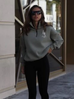 Studio 1/4 Zip Jumper - Olive 10 Studio 1/4 Zip Jumper - Olive -Blakely Clothing Store 218LAOlive10D