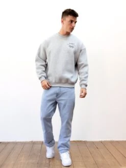 Legacy Relaxed Jumper - Marl Grey -Blakely Clothing Store 218SM GREY05D