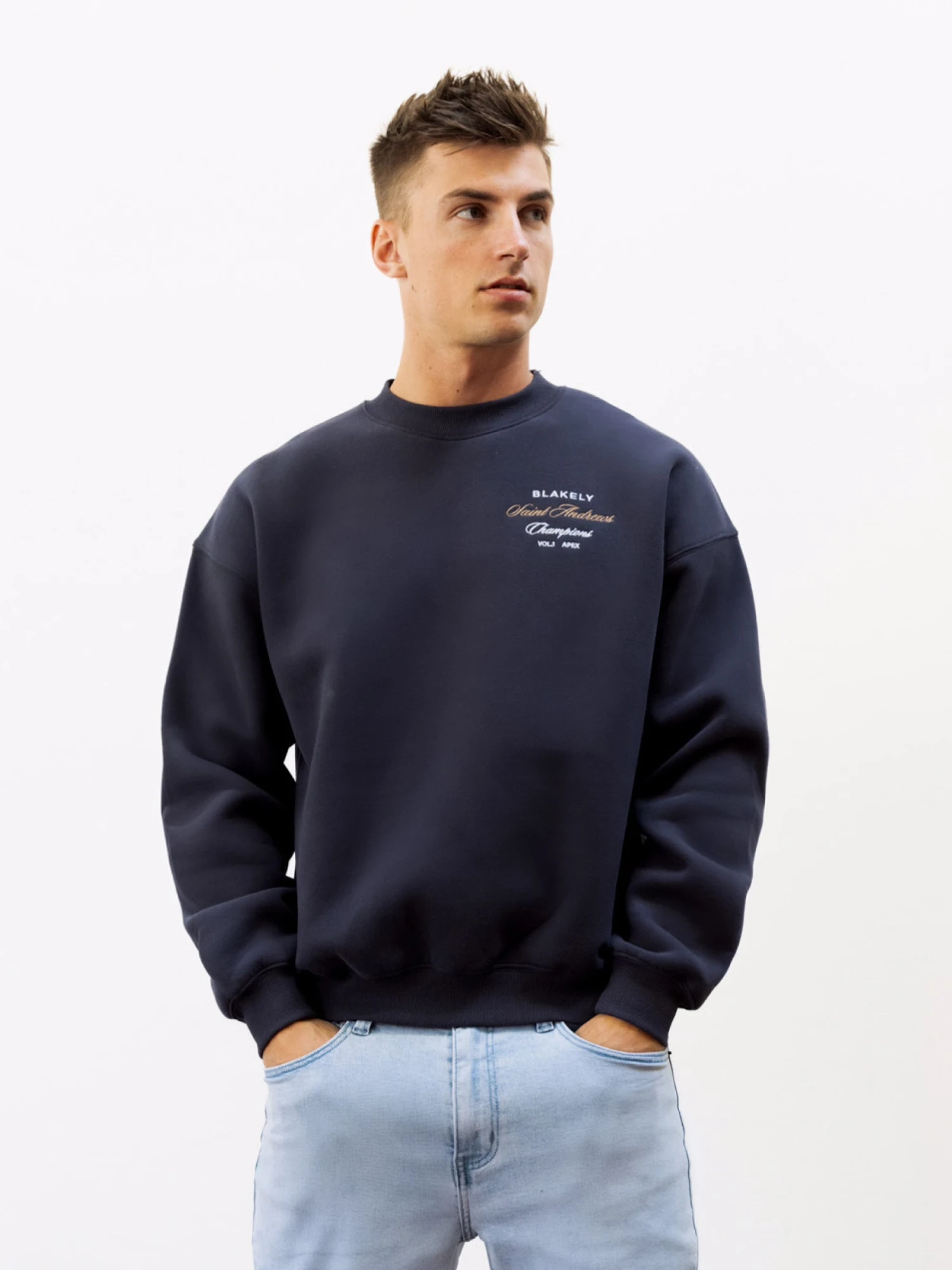 Legacy Relaxed Jumper - True Navy 6 Legacy Relaxed Jumper - True Navy - Image 6