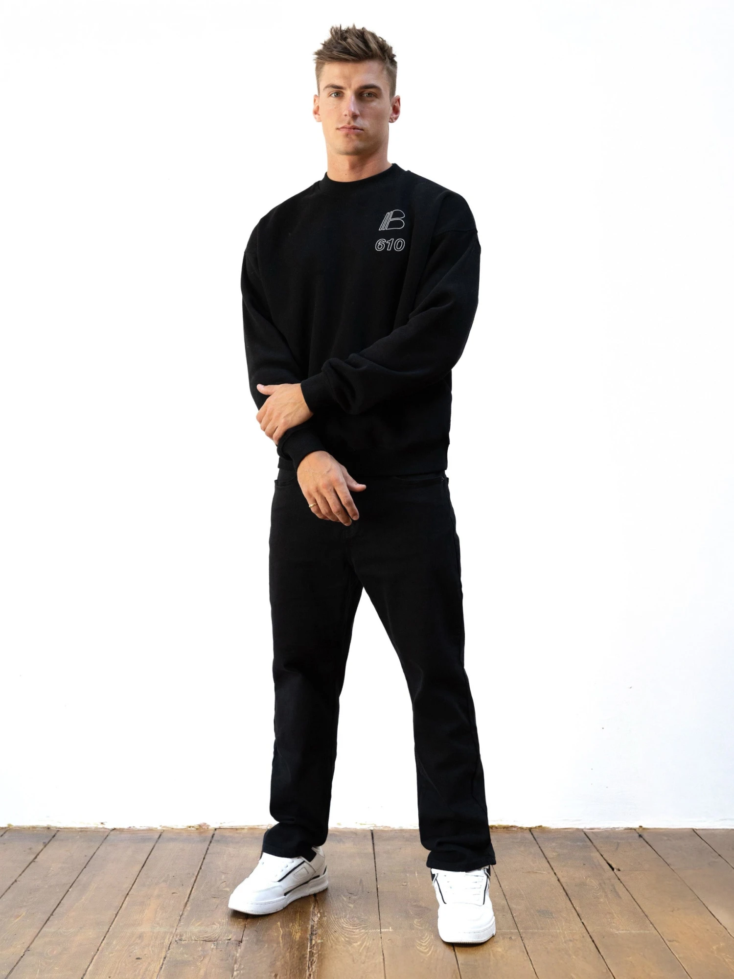Apex City Relaxed Jumper - Black 4 Apex City Relaxed Jumper - Black - Image 4