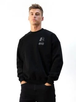 Apex City Relaxed Jumper - Black 7 Apex City Relaxed Jumper - Black -Blakely Clothing Store 220MBLACK05D