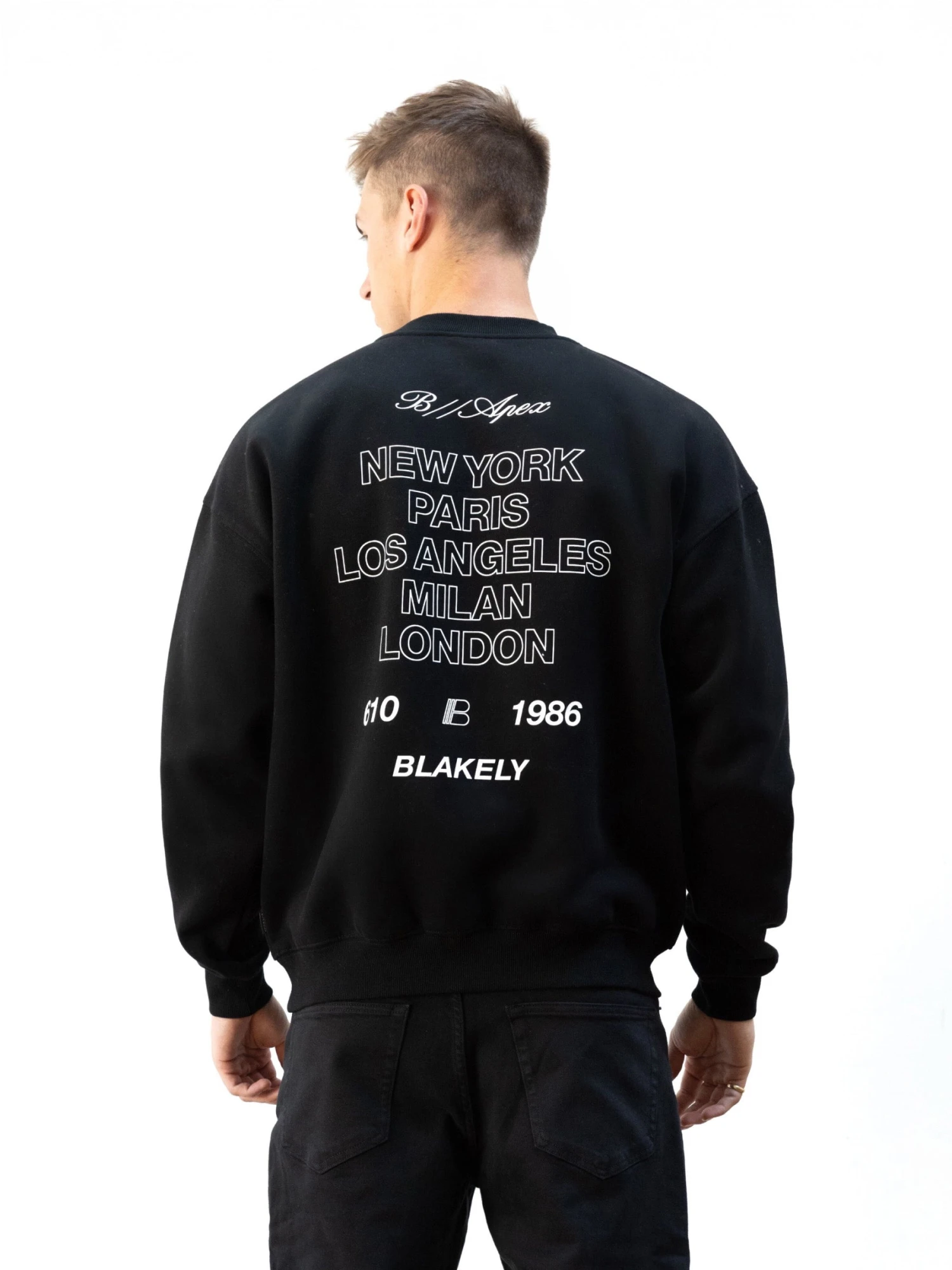 Apex City Relaxed Jumper - Black 1 Apex City Relaxed Jumper - Black