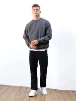 Apex City Relaxed Jumper - Charcoal 8 Apex City Relaxed Jumper - Charcoal -Blakely Clothing Store 220MCHARCOAL01D