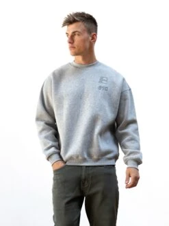 Apex City Relaxed Jumper - Marl Grey -Blakely Clothing Store 220MMARLGREY01D