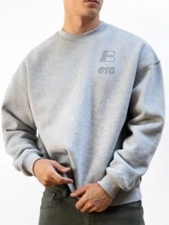 Apex City Relaxed Jumper - Marl Grey -Blakely Clothing Store 220MMARLGREY03D