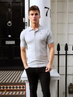 Finsbury Polo - Marl White -Blakely Clothing Store 2212MarlWhite 06D