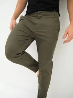 Kingsley Slim Fit Tailored Chinos - Khaki