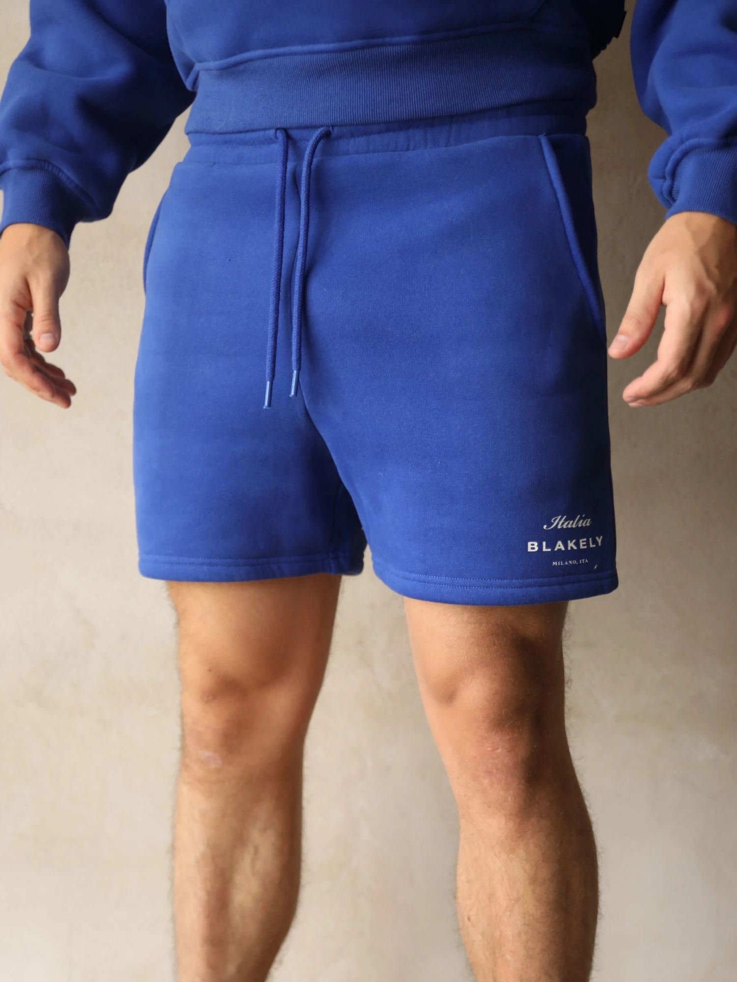 Italia Relaxed Jogger Shorts - Cobalt Blue 1 Italia Relaxed Jogger Shorts - Cobalt Blue