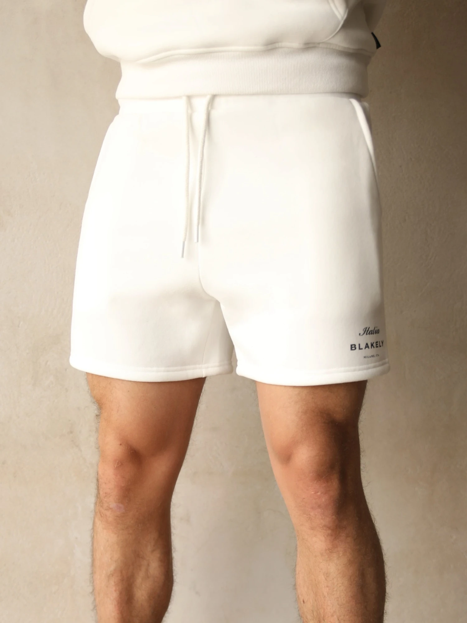 Italia Relaxed Jogger Shorts - Flat White 1 Italia Relaxed Jogger Shorts - Flat White