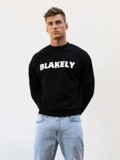 Studio Relaxed Jumper - Black 9 Studio Relaxed Jumper - Black -Blakely Clothing Store 2220MBLACK 01D