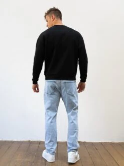 Studio Relaxed Jumper - Black 8 Studio Relaxed Jumper - Black -Blakely Clothing Store 2220MBLACK 04D