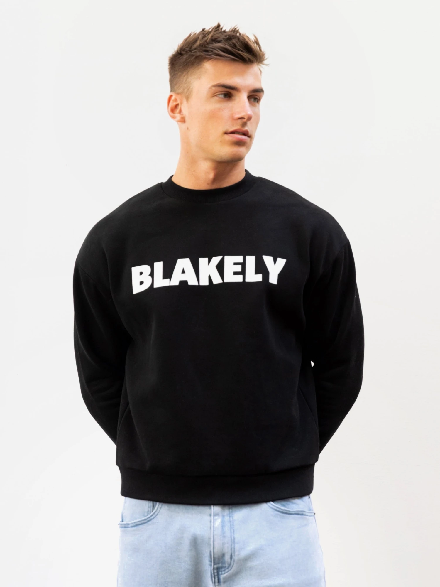Studio Relaxed Jumper - Black 2 Studio Relaxed Jumper - Black - Image 2