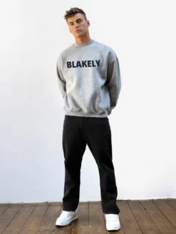 Studio Relaxed Jumper - Marl Grey -Blakely Clothing Store 2220MGREY 03D