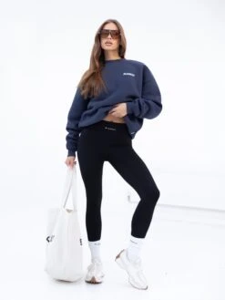 Cloud Print Oversized Jumper - True Navy 11 Cloud Print Oversized Jumper - True Navy -Blakely Clothing Store 2221Navy 06D