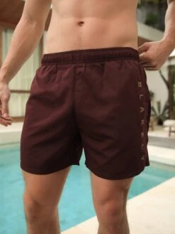 Lugano Swim Shorts - Burgundy -Blakely Clothing Store 2222BurgundyD 2
