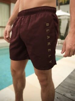Lugano Swim Shorts - Burgundy -Blakely Clothing Store 2222BurgundyD