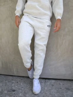 Varsity Relaxed Sweatpants - Marl White 11 Varsity Relaxed Sweatpants - Marl White -Blakely Clothing Store 224VARGreyD 1