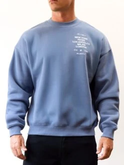Apex 610 Relaxed Jumper - Dusty Blue -Blakely Clothing Store 225ABLUE03D