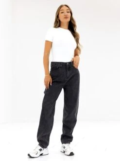 Blakely Mom Jeans - Washed Black 11 Blakely Mom Jeans - Washed Black -Blakely Clothing Store 2270BLACK02D