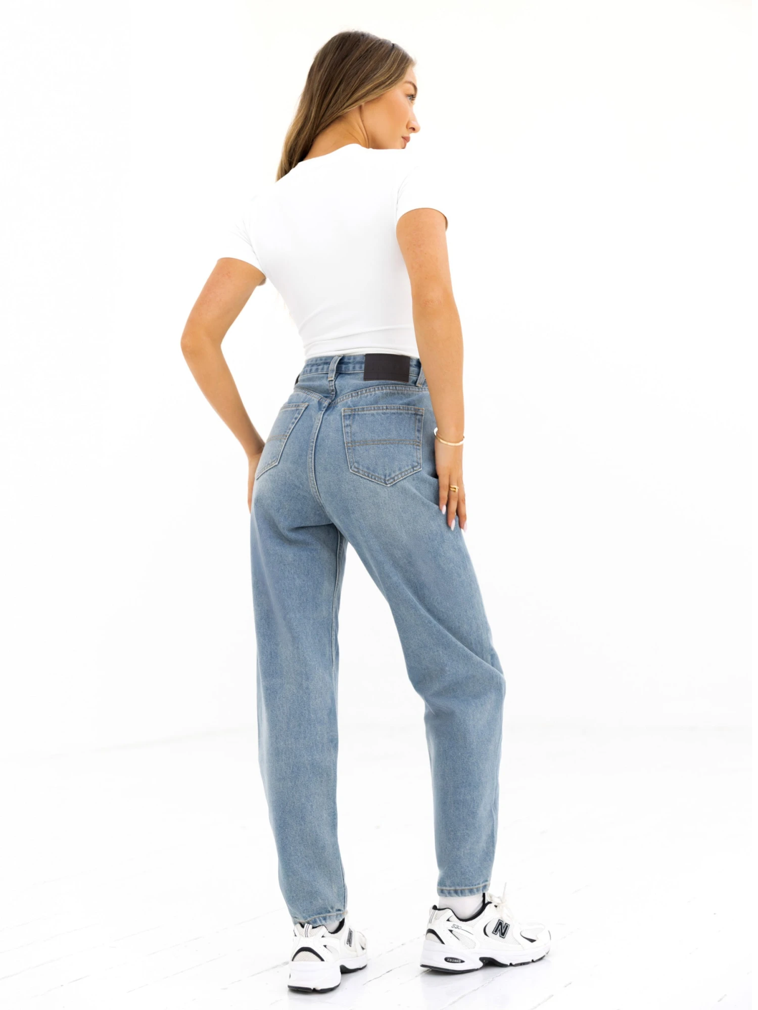 Blakely Mom Jeans - Faded Blue 4 Blakely Mom Jeans - Faded Blue - Image 4