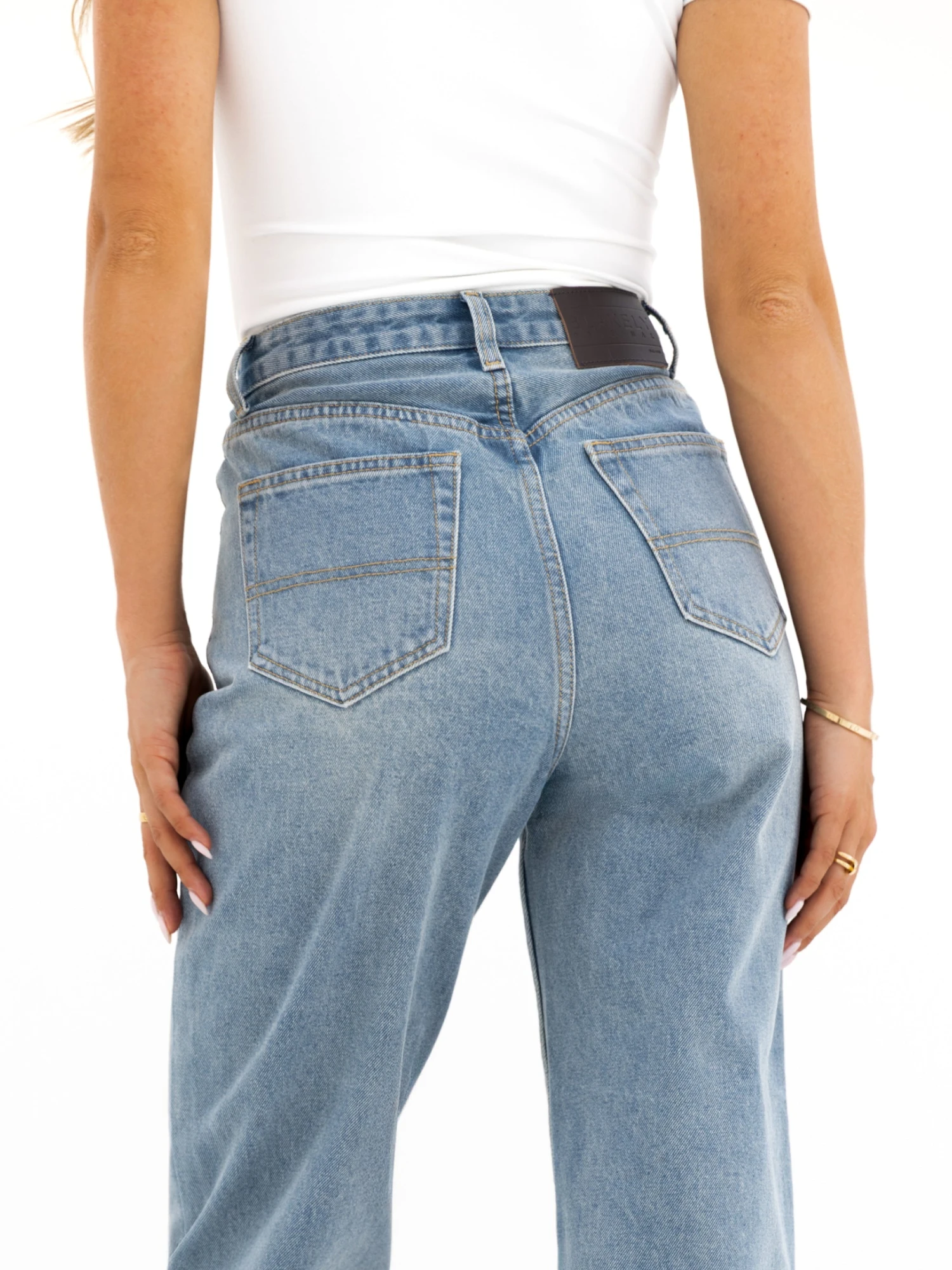 Blakely Mom Jeans - Faded Blue 6 Blakely Mom Jeans - Faded Blue - Image 6