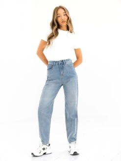 Blakely Mom Jeans - Faded Blue 8 Blakely Mom Jeans - Faded Blue -Blakely Clothing Store 2270LIGHT05D
