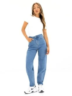Blakely Mom Jeans - Mid Blue 8 Blakely Mom Jeans - Mid Blue -Blakely Clothing Store 2270MIDBLUE02D