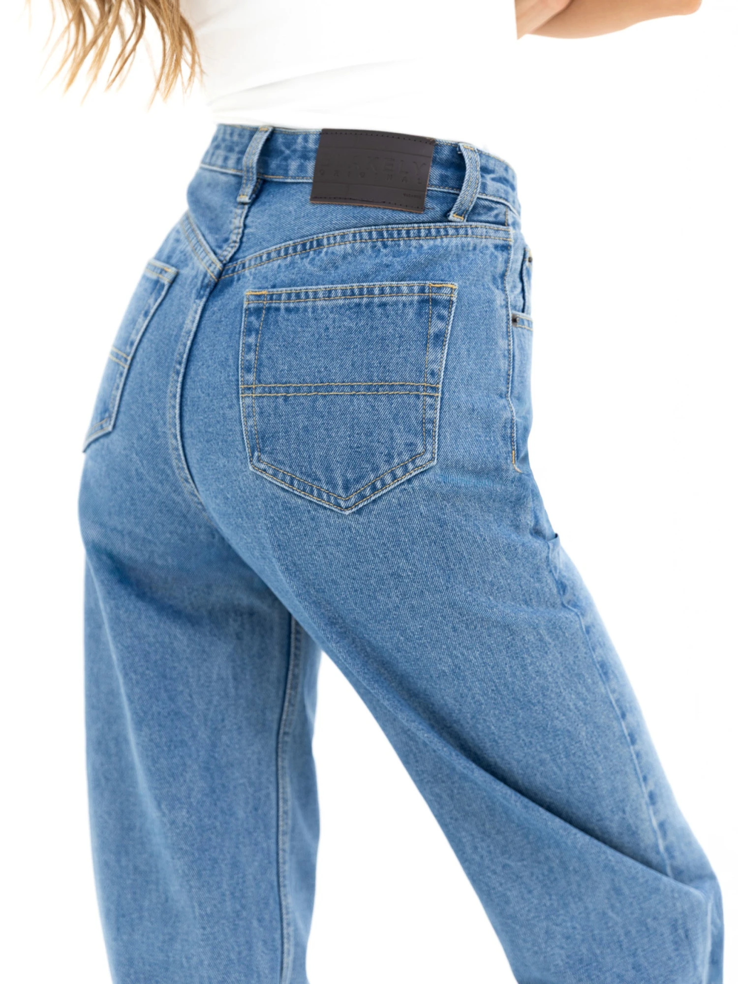 Blakely Mom Jeans - Mid Blue 5 Blakely Mom Jeans - Mid Blue - Image 5