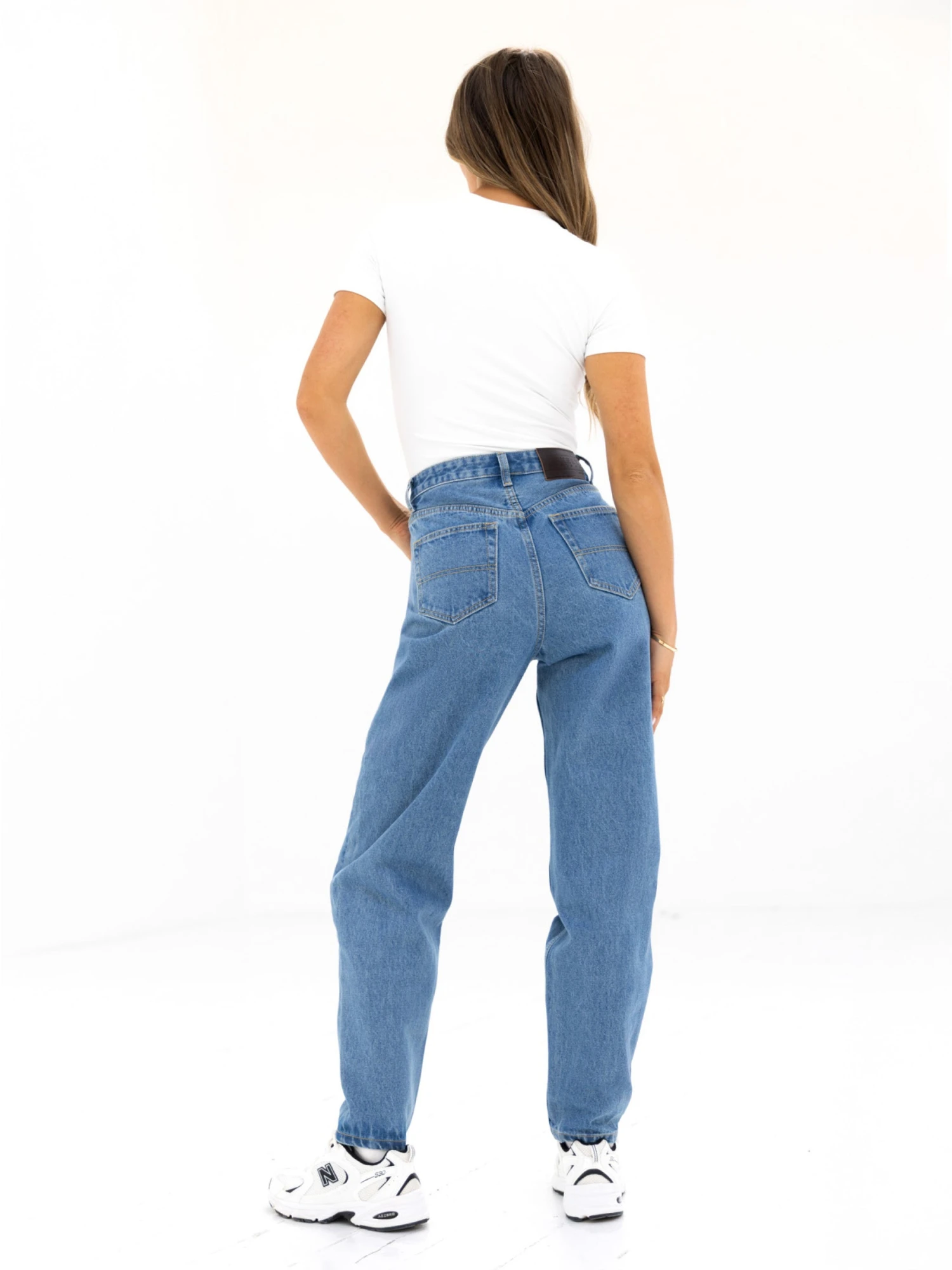 Blakely Mom Jeans - Mid Blue 4 Blakely Mom Jeans - Mid Blue - Image 4