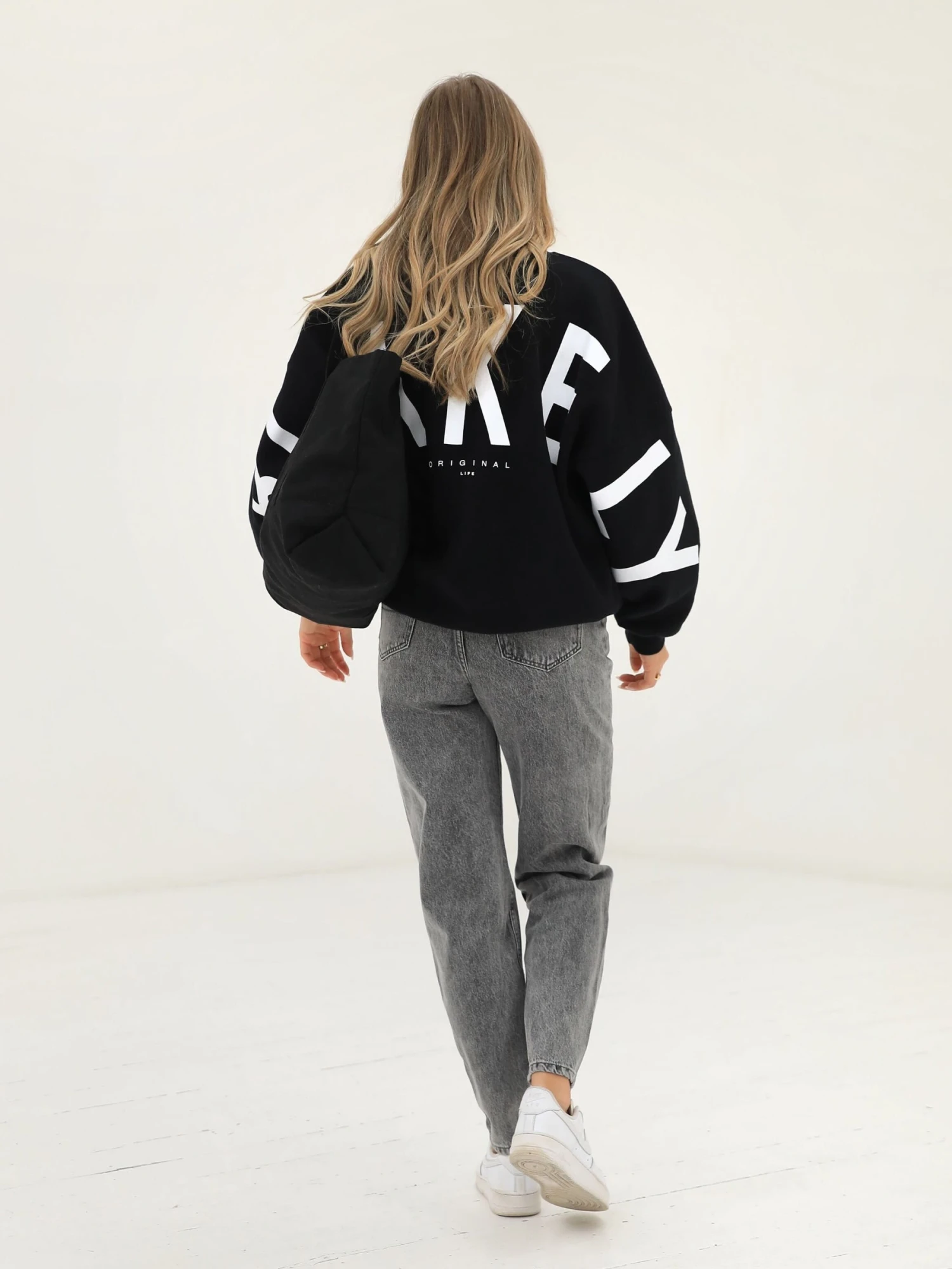 Mom Jeans - Grey 7 Mom Jeans - Grey - Image 7