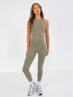 Ultimate Soft Lifestyle Vest & Leggings Set - Olive