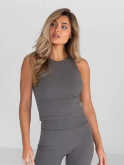 Sofia Soft Vest - Charcoal 8 Sofia Soft Vest - Charcoal -Blakely Clothing Store 2271YCharcoal 04D