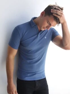 Franco Polo Shirt - Blue 9 Franco Polo Shirt - Blue -Blakely Clothing Store 2295Blue 02D