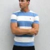 Alassio Stripe T-Shirt - Blue -Blakely Clothing Store 2375BLUELEADD1
