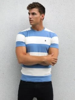 Alassio Stripe T-Shirt - Blue