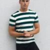 Loano Stripe T-Shirt - Green -Blakely Clothing Store 2376GREEND1