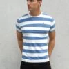 Loano Stripe T-Shirt - Mid Blue -Blakely Clothing Store 2376MIDBLUELEADD1
