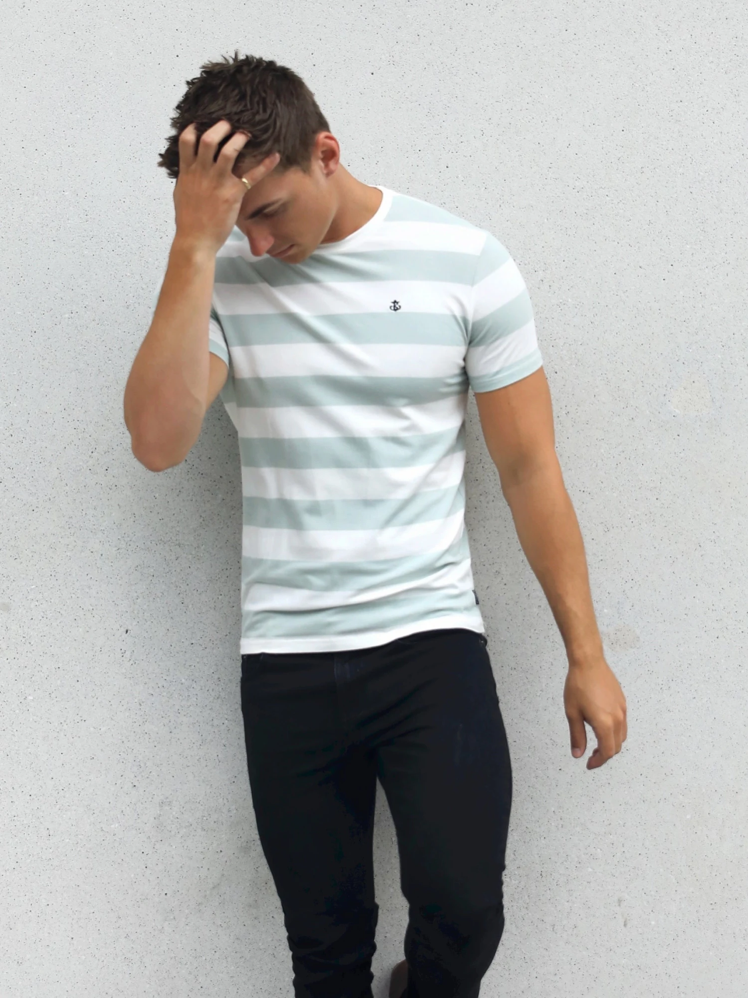 Loano Stripe T-Shirt - Sage 2 Loano Stripe T-Shirt - Sage - Image 2